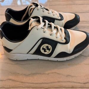 Gucci Monochrome Leather Sneakers